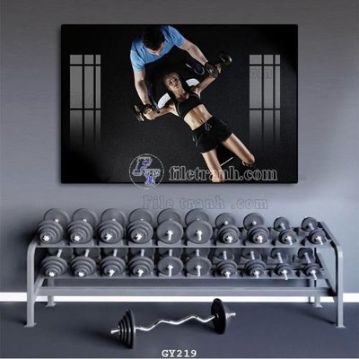 Ảnh gốc File tranh treo phòng gym GYM219 (nét căng) in mica