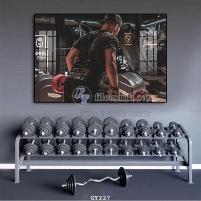 File tranh File tranh treo phòng gym GYM227 (bản gốc) treo quán cafe