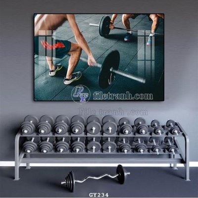 File gốc File tranh treo phòng gym GYM234 (chuẩn màu) cho in offset