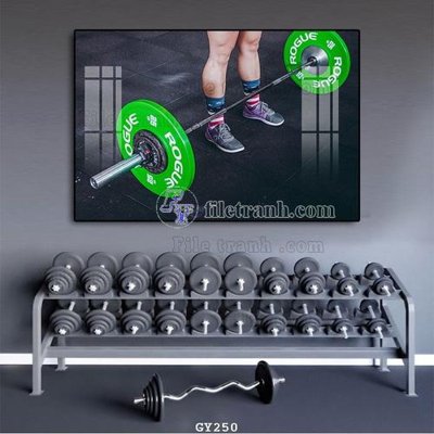 File tranh gốc File tranh treo phòng gym GYM250 (bản quyền) file PSD