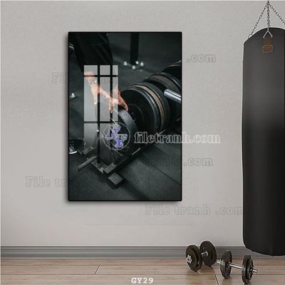 Tải file File tranh treo phòng gym GYM29 (PSD) cho in tranh kính