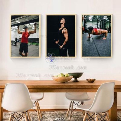 File tranh gốc File tranh treo phòng gym GYM301 (bản quyền) file PSD