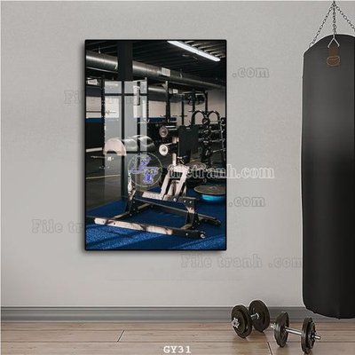 File tranh File tranh treo phòng gym GYM31 (bản gốc) in lụa 3D