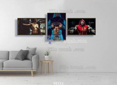 Chi tiết file gốc File tranh treo phòng gym GYM321 (cho in tráng gương)