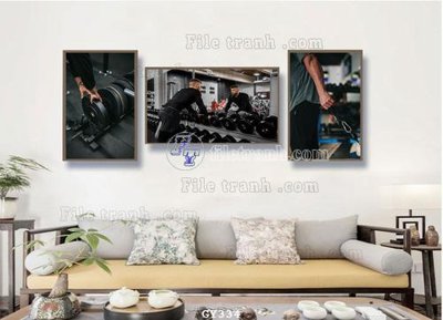 File in lụa File tranh treo phòng gym GYM334 (phong cảnh) File tranh treo phòng gym GYM334