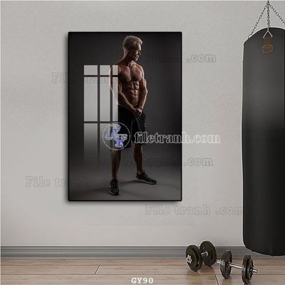 File tranh File tranh treo phòng gym GYM90 (ảnh gốc) in trần xuyên sáng