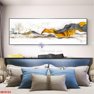 File gốc in mica File tranh bộ hiện đại HD10124 chất lượng