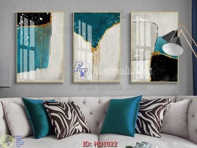 Ảnh gốc File tranh hiện đại HD1022 (nét căng) in mica