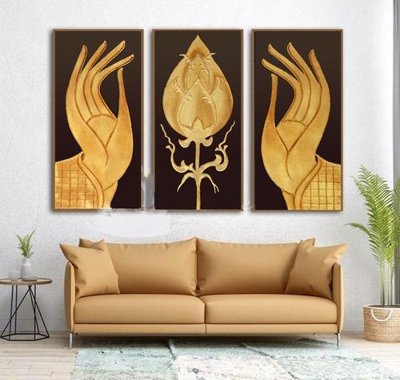 File tranh File tranh hiện đại pha lê gương HD10245 (gốc) in vải canvas