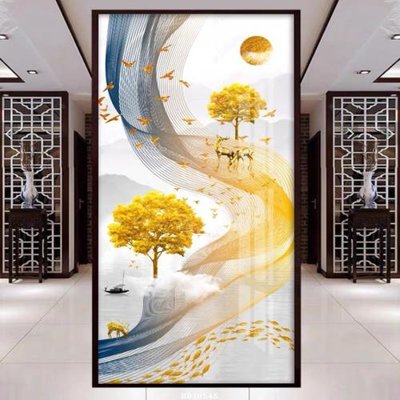 File gốc File tranh treo hiện đại HD10546 (in lụa) tranh phong thủy