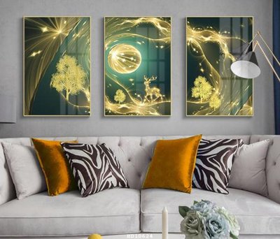 File tranh File tranh treo hiện đại HD10624 (gốc) in vải canvas