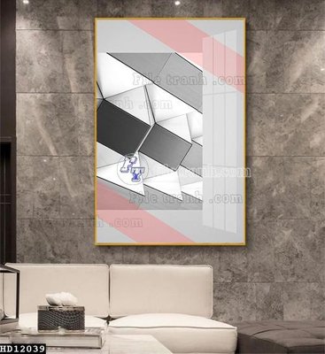 Tải file File tranh hiện đại pha lê gương HD12039 (gốc) chủ đề phong thủy