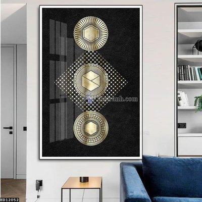 Hình ảnh file gốc in trần nhà File tranh hiện đại pha lê gương HD12052