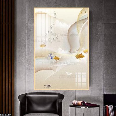 File tranh File tranh hiện đại pha lê gương HD12119 (bản gốc) in canvas