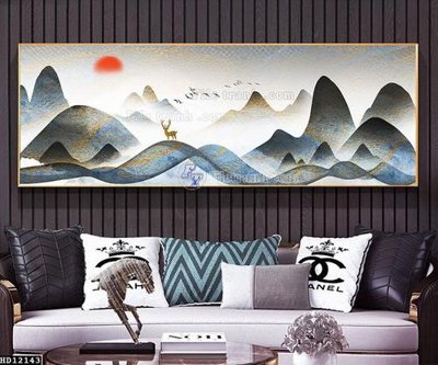 File gốc in mica File tranh hiện đại pha lê gương HD12143 chất lượng