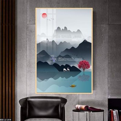 File gốc File tranh hiện đại pha lê gương HD12188 (PNG) chất lượng cao