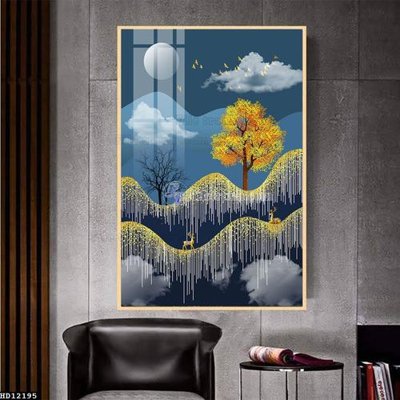 Ảnh mô tả file gốc in mica File tranh hiện đại pha lê gương HD12195