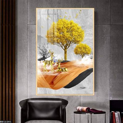 Download file File tranh hiện đại pha lê gương HD12201 (gốc) in mica đèn LED