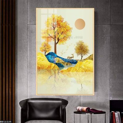 File gốc File tranh hiện đại pha lê gương HD12225 (in tráng gương) sang trọng