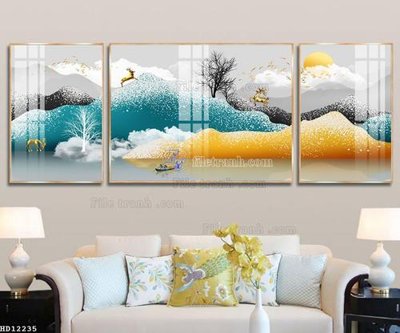 Ảnh gốc File tranh hiện đại pha lê gương HD12235 (độ nét cao) in tráng gương