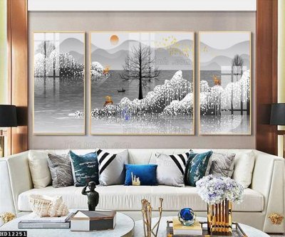 File gốc File tranh hiện đại pha lê gương HD12251 (dành cho trang trí nội thất)