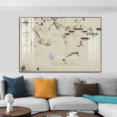 File in lụa File tranh hiện đại pha lê gương HD12327 (chất lượng cao) File tranh hiện đại pha lê gương HD12327