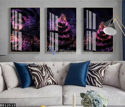 File tranh in trần File tranh hiện đại pha lê gương HD12519 (ảnh gốc siêu nét)