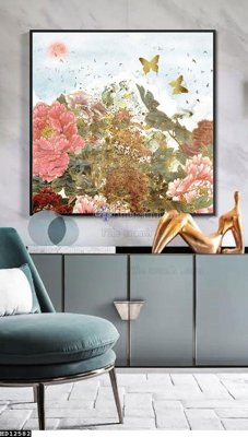 File gốc File tranh hiện đại pha lê gương HD12582 (in mica) làm bảng hiệu