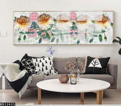 File gốc in tráng gương File tranh hiện đại pha lê gương HD12621 chi tiết