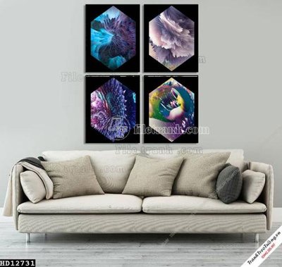 File gốc File tranh hiện đại pha lê gương HD12731 (in mica) cắt laser