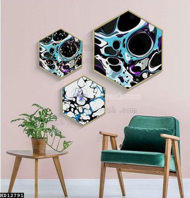 File tranh File tranh hiện đại pha lê gương HD12791 (gốc) in vải canvas