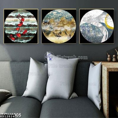 File gốc File tranh hiện đại pha lê gương HD12824 (ảnh chi tiết) để in ấn