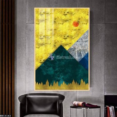 File in lụa File tranh hiện đại pha lê gương HD13142 (chất lượng cao) File tranh hiện đại pha lê gương HD13142