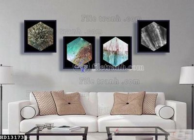File in lụa File tranh hiện đại pha lê gương HD13173 (tân cổ điển) File tranh hiện đại pha lê gương HD13173