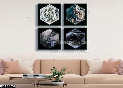 File gốc File tranh hiện đại pha lê gương HD13176 (in lụa) tranh phong thủy