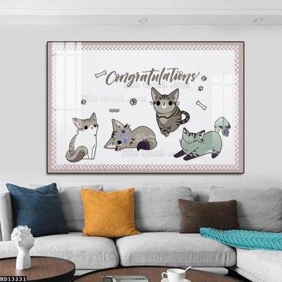 File in lụa File tranh hiện đại pha lê gương HD13231 (phong cảnh) File tranh hiện đại pha lê gương HD13231