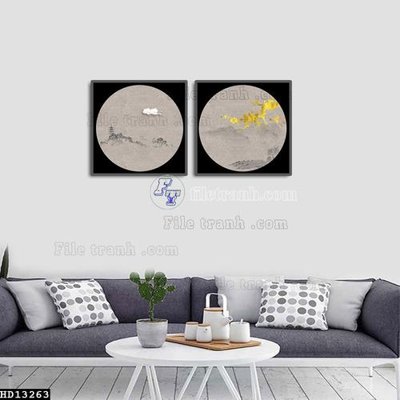 File PSD File tranh hiện đại pha lê gương HD13263 (gốc) tách lớp chi tiết