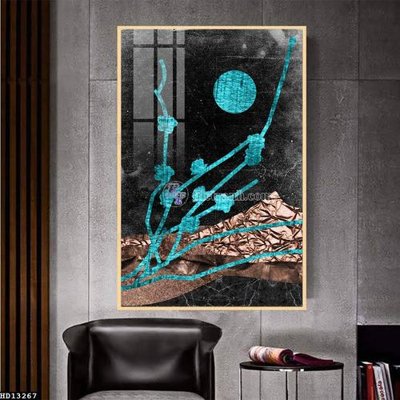 File tranh File tranh hiện đại pha lê gương HD13267 (gốc) in vải canvas