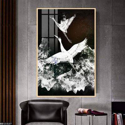 File in ấn File tranh hiện đại pha lê gương HD13327 chuyên nghiệp