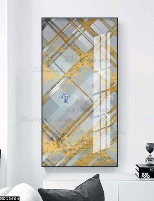 File in trần File tranh hiện đại pha lê gương HD13604 (file gốc) phong thủy