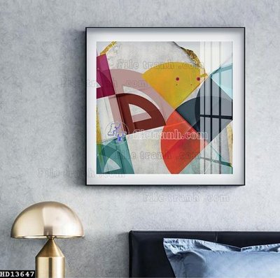 File tranh in trần File tranh hiện đại pha lê gương HD13647 (ảnh gốc siêu nét)