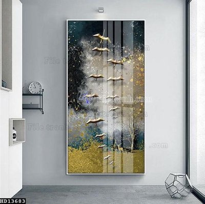 Tải file gốc File tranh hiện đại pha lê gương HD13683 (in khổ lớn) không vỡ