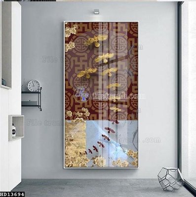 Download file File tranh hiện đại pha lê gương HD13694 (gốc) in mica đèn LED