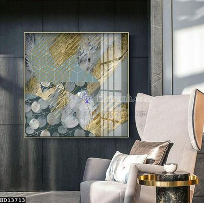 File in trần File tranh hiện đại pha lê gương HD13713 (bản gốc) hoa văn