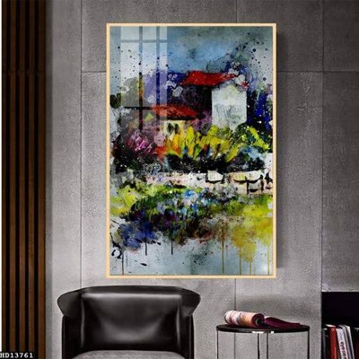 File tranh File tranh hiện đại pha lê gương HD13761 (bản gốc) treo quán cafe