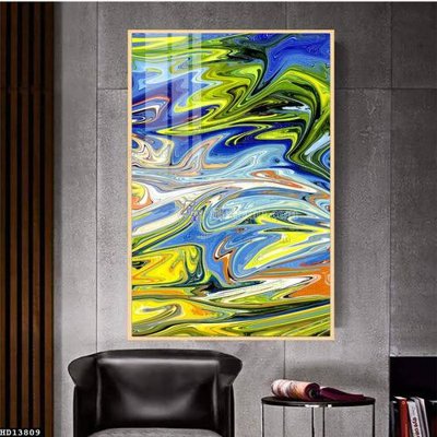 Tải file File tranh hiện đại pha lê gương HD13809 (gốc) chủ đề hoa sen