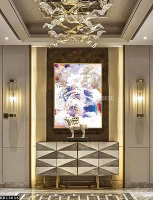 Tải file File tranh hiện đại pha lê gương HD13816 (gốc) chủ đề phong thủy