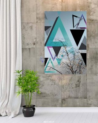 File gốc File bộ tranh treo hiện đại HD14019 (in mica) làm bảng hiệu