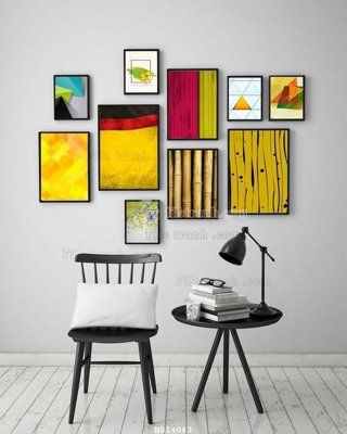 File gốc in ấn File bộ tranh treo hiện đại HD14063 chất lượng vượt trội