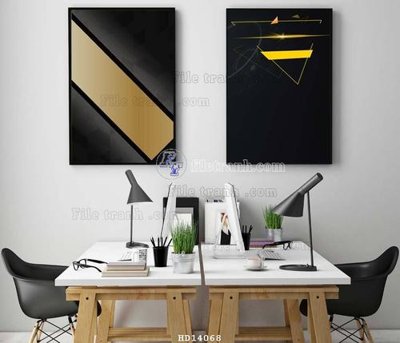File tranh File bộ tranh treo hiện đại HD14068 (gốc) chủ đề tĩnh vật
